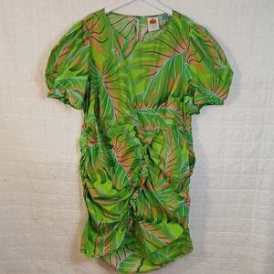 Farm Rio Anthropologie tropical floral dress sz.3 X